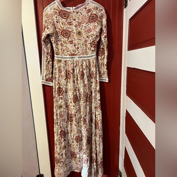Luca Rayon Floral Maxi Dress with Lace Trim XS - Picture 8 of 8
